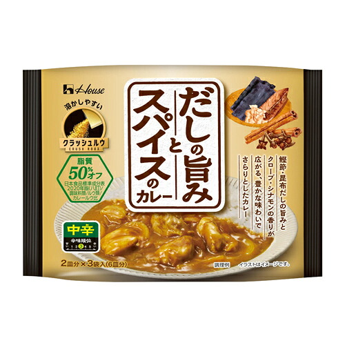 ハウス食品　だしの旨みとスパイスのカレー　中辛　８４．９ｇ×36個