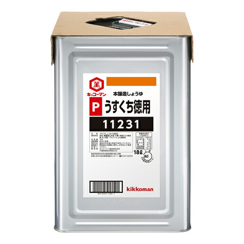 キッコーマン P うすくち徳用しょうゆ 18L×1個
