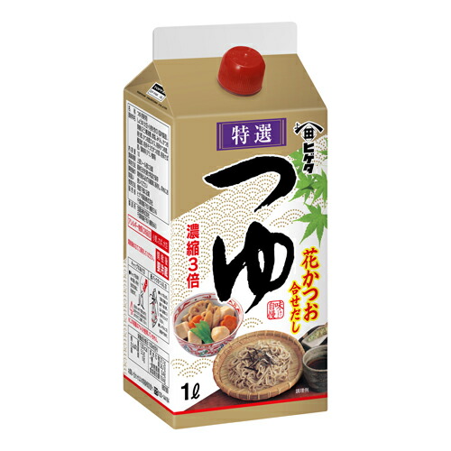 キッコーマン ヒゲタ 特選つゆ 1L×6個