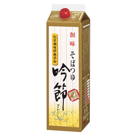創味食品　そばつゆ吟節　1.8L×6個