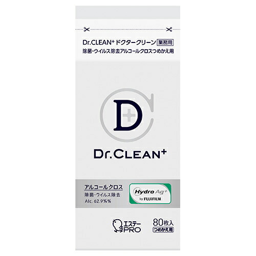 エステー Dr.CLEAN+ 除菌・ウイルス除去アルコールクロス つめかえ 80枚×24個|Re-light