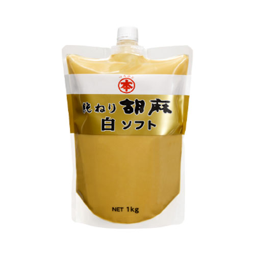 竹本油脂　マルホン　純ねり胡麻　白　ソフトパウチ　1kg×6袋