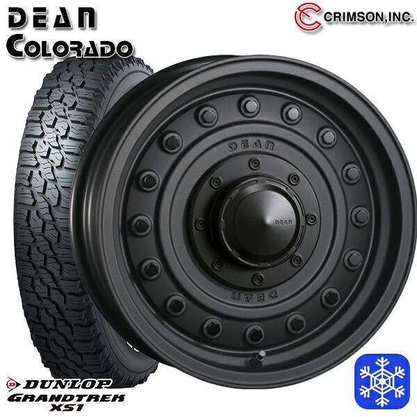 215/70R16 100Q デリカD5 2024~2025年製 ダンロップ グラントレック XS1 ホワイトレター クリムソン ディーンコロラド MC 16インチ 7.0J 5H114.3 スタッドレスタイヤホイール4本セット|タイヤホイール激安王国