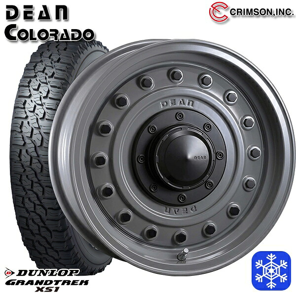 215/70R16 100Q デリカD5 2024~2025年製 ダンロップ グラントレック XS1 ホワイトレター クリムソン ディーンコロラド SG 16インチ 7.0J 5H114.3 スタッドレスタイヤホイール4本セット|タイヤホイール激安王国