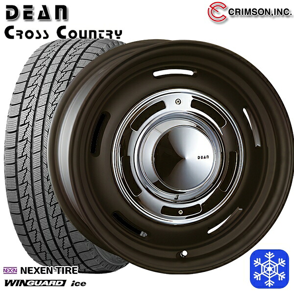 215/65R16 98Q ハイエース ※車検非対応 2024~2025年製 ネクセン ウィンガードアイス クリムソン ディーンクロスカントリー BK 16インチ 7.0J 6H139.7 スタッドレスタイヤホイール4本セット|タイヤホイール激安王国