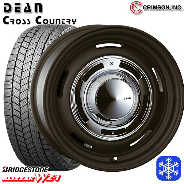 215/65R16 98Q ハイエース ※車検非対応 2025~2026年製 ブリヂストン ブリザック WZ1 クリムソン ディーンクロスカントリー BK 16インチ 7.0J 6H139.7 スタッドレスタイヤホイール4本セット|タイヤホイール激安王国