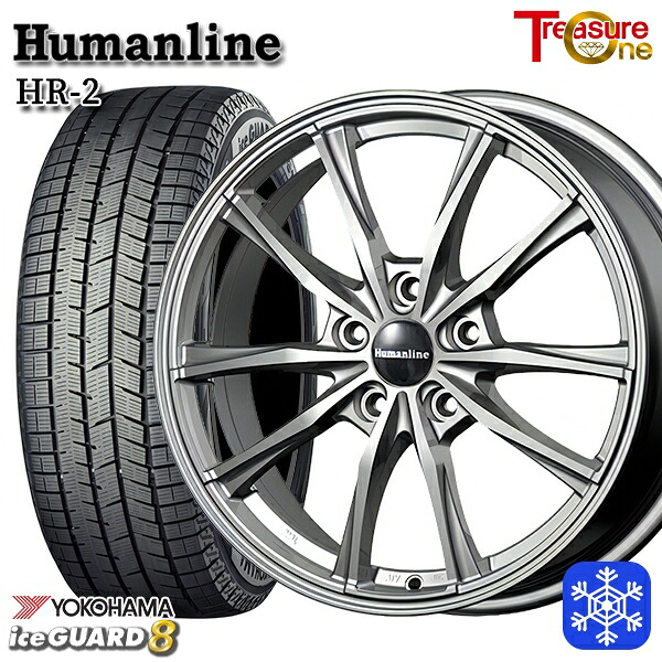 225/55R19 40アルファード 2025~2026年製 ヨコハマ アイスガード8 IG80 トレジャーワン ヒューマンライン HR2 DG 19インチ 8.0J 5H120 スタッドレスタイヤホイール4本セット|タイヤホイール激安王国