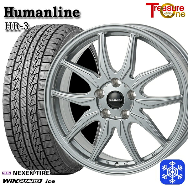 215/65R16 98Q インプレッサXV フォレスターSH系 2024~2025年製 ネクセン ウィンガードアイス トレジャーワン ヒューマンライン HR3 DS 16インチ 6.5J 5H100 スタッドレスタイヤホイール4本セット|タイヤホイール激安王国