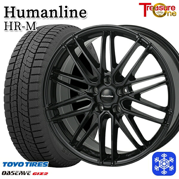 スタッドレスタイヤホイール4本セット 185/65R15 アリオン プリウス（20/30） 2024～2025年製 トーヨー オブザーブ ギズ2 トレジャーワン ヒューマンライン HRM BK 15インチ 6.0J 5H100