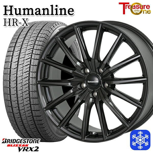 スタッドレスタイヤホイール4本セット 225/45R18 クラウン レヴォーグ 2023～2024年製 ブリヂストン ブリザック VRX2 トレジャーワン ヒューマンライン HRX TB 18インチ7.5J 5H114.3