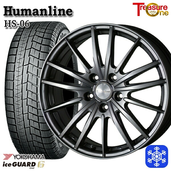 ファッションなデザイン 冬用 タイヤホイール4本セット1台分新品 5 55r17インチ Yokohama Ice Guard ヨコハマ アイスガード Ig60 スタッドレスタイヤホイール4本セット ヒューマンライン Hs06 5h114 3 タイヤ製造年 17 18年製 激安な新品登場