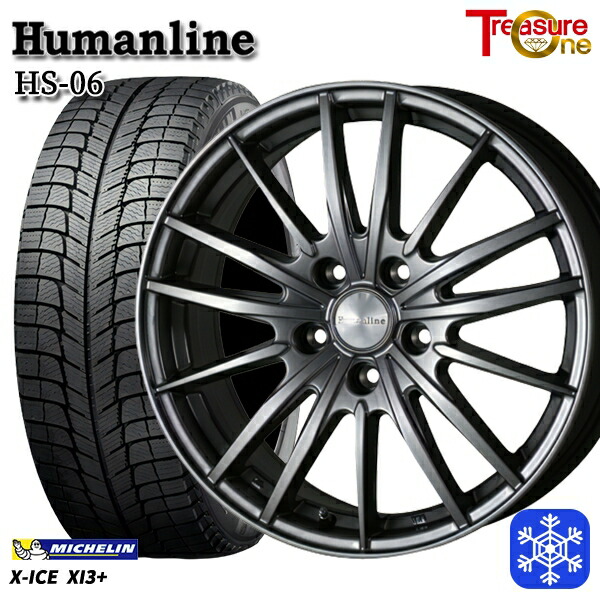 195 65r15インチ ミシュラン X Ice Xi3 スタッドレスタイヤホイール4本セット ヒューマンライン Hs06 5h100 タイヤ製造年 18 19年製 Kuechen Ly
