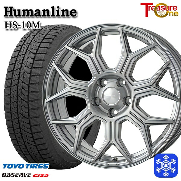 195/60R16 ウィッシュ イスト 2025年製 トーヨー オブザーブ ギズ2 トレジャーワン ヒューマンライン HS10M DG 16インチ 6.5J 5H100 スタッドレスタイヤホイール4本セット|タイヤホイール激安王国