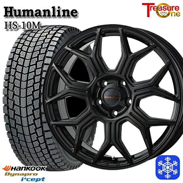 175/80R15 パジェロミニ 2025年製 ハンコック ダイナプロアイセプト RW08 トレジャーワン ヒューマンライン HS10M BK 15インチ 6.0J 5H114.3 スタッドレスタイヤホイール4本セット|タイヤホイール激安王国
