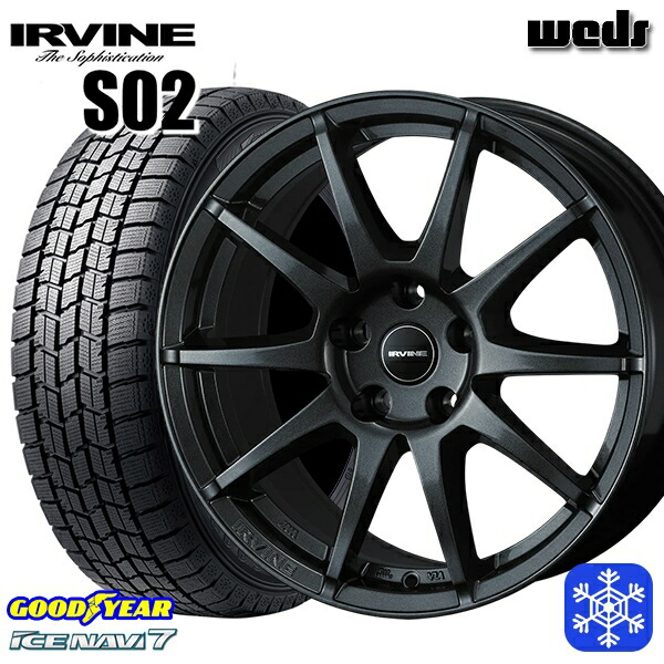スタッドレスタイヤホイール4本セット MINI（F55/F56） 175/65R15 2024～2025年製 グッドイヤー アイスナビ7 NAVI7 Weds アーヴィン S02 GM 15インチ 6.0J 5H112+45
