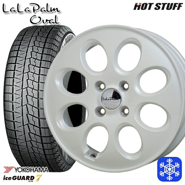 スタッドレスタイヤホイール4本セット 165/65R15 タフト ソリオ 2024～2025年製 ヨコハマ アイスガード7 IG70 HotStuff ララパームオーバル PW 15インチ 4.5J 4H100