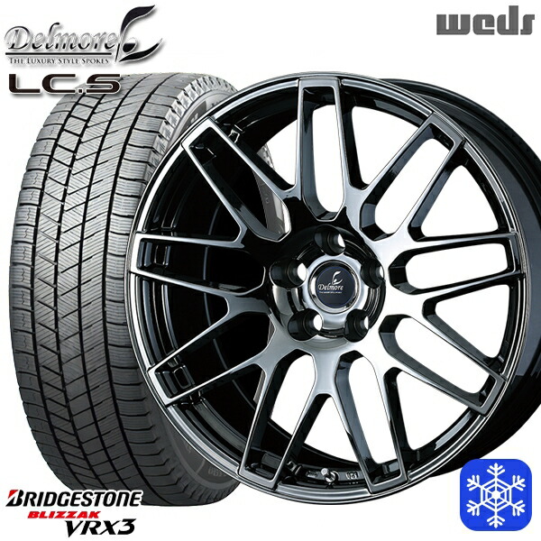 スタッドレスタイヤホイール4本セット 225/55R18 レクサス LBX 2024～2025年製 ブリヂストン ブリザック VRX3 Weds デルモア LCS SBC ※M14純正ボルト使用 18インチ 7.0J 5H114.3