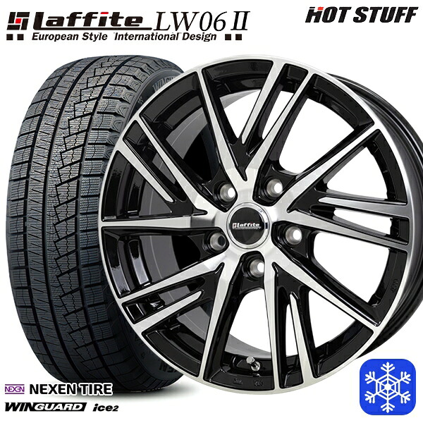 215/50R17 エクシーガ レガシィB4 2025年製 ネクセン ウィンガードアイス2 HotStuff ラフィット LW06-2 BK/P 17インチ 7.0J 5H100 スタッドレスタイヤホイール4本セット|タイヤホイール激安王国