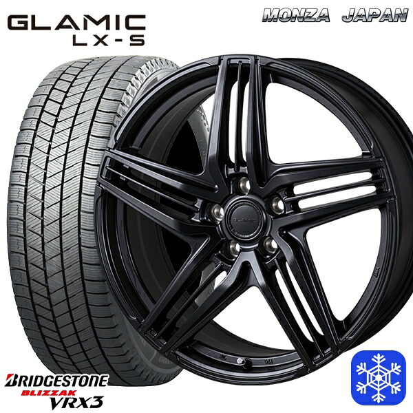 235/60R18 クラウンスポーツ 2024~2025年製 ブリヂストン ブリザック VRX3 グラミック LX-S サテンブラック ※M14純正ボルト使用 18インチ 7.5J 5H114.3 スタッドレスタイヤホイール4本セット|タイヤホイール激安王国