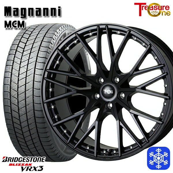 スタッドレスタイヤホイール4本セット BMW X1 F48 X2 F39 U06用 225/50R18 2024～2025年製 ブリヂストン ブリザック VRX3 トレジャーワン マグナーニ MCM BK 18インチ 7.5J 5H112 +45