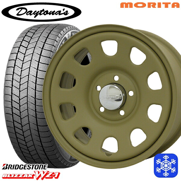 スタッドレスタイヤホイール4本セット 215/70R16 100Q デリカD5 2025年製 ブリヂストン ブリザック WZ1 MRT DAYTONA'S G2 デイトナズ マットサンドベージュ 16インチ 7.0J 5H114.3+33