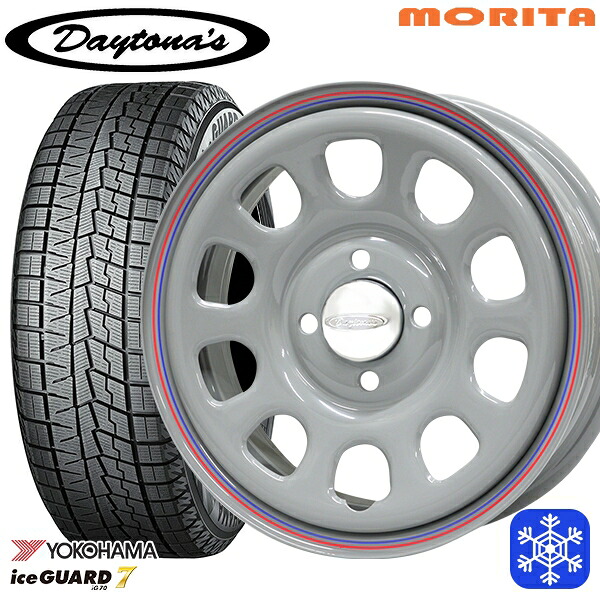 165/55R15 N-BOX タント 2024~2025年製 ヨコハマ アイスガード7 IG70 MRT DAYTONA'S G2 デイトナズ グレー 15インチ 5.0J 4H100+45 スタッドレスタイヤホイール4本セット|タイヤホイール激安王国