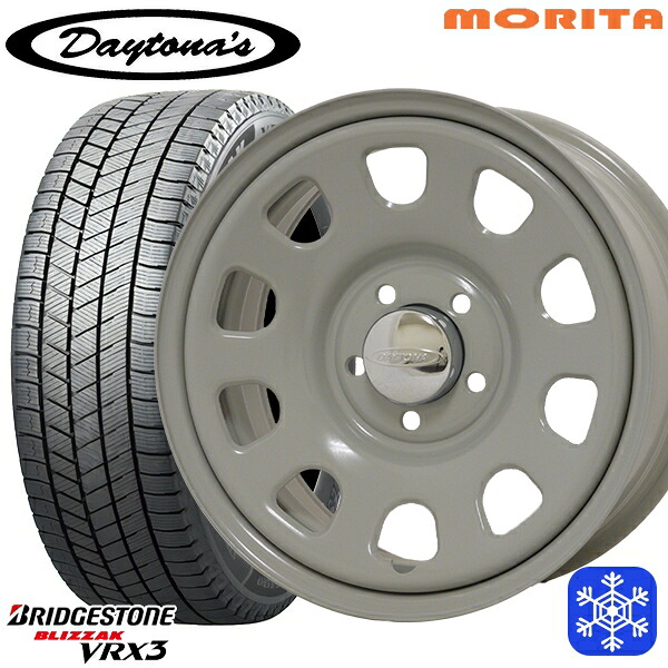 215/70R16 100Q デリカD5 2024~2025年製 ブリヂストン ブリザック VRX3 MRT DAYTONA'S G2 デイトナズ グレー 16インチ 7.0J 5H114.3+33 スタッドレスタイヤホイール4本セット|タイヤホイール激安王国