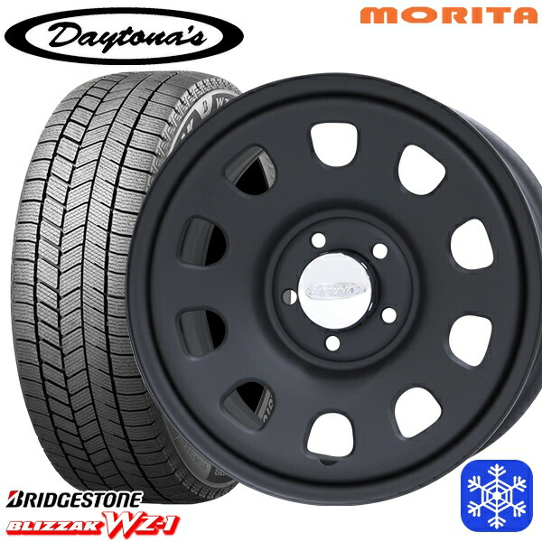スタッドレスタイヤホイール4本セット 215/70R16 100Q デリカD5 2025年製 ブリヂストン ブリザック WZ1 MRT DAYTONA'S G2 デイトナズ マットブラック 16インチ 7.0J 5H114.3+33