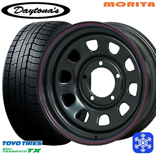 スタッドレスタイヤホイール4本セット 215/70R16 100Q シエラ ノマド 2025年製 トーヨー ウィンタートランパス TX MRT DAYTONA'S デイトナズ ブラック 16インチ 6.0J 5H139.7±0