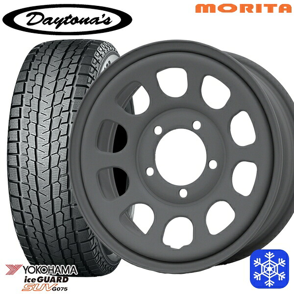 スタッドレスタイヤホイール4本セット 215/70R16 100Q シエラ ノマド 2024～2025年製 ヨコハマ アイスガードSUV G075 MRT DAYTONA'S デイトナズ マットグレー 16インチ 6.0J 5H139.7±0