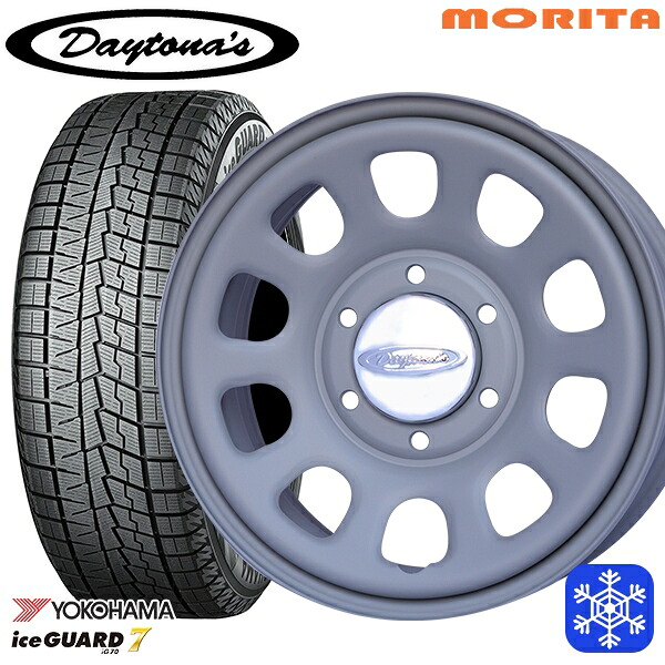 スタッドレスタイヤホイール4本セット 215/60R17 96Q ハイエース ※車検非対応 2024～2025年製 ヨコハマ アイスガード7 IG70 MRT DAYTONA'S デイトナズ マットグレー 17インチ 6.5J 6H139.7+38