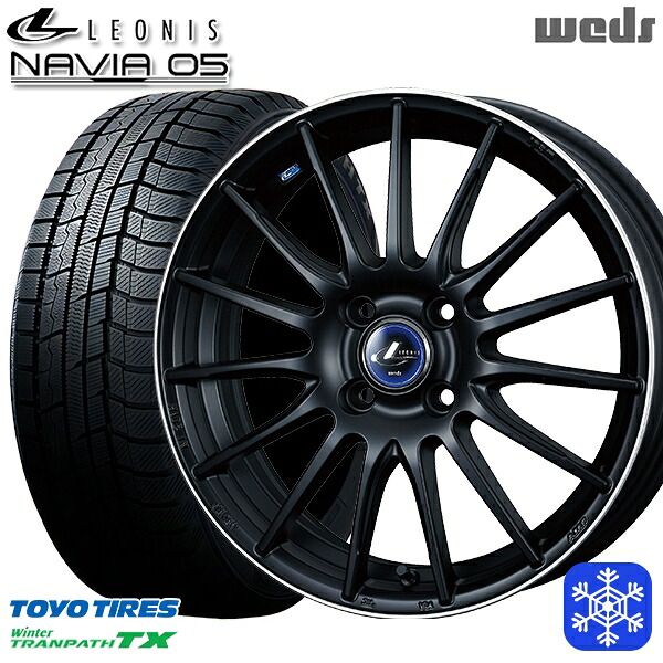 スタッドレスタイヤホイール4本セット 165/65R15 タフト ソリオ 2023～2024年製 トーヨー ウィンタートランパス TX Wedd ウェッズ レオニス ナヴィア05 MBP 15インチ 4.5J 4H100