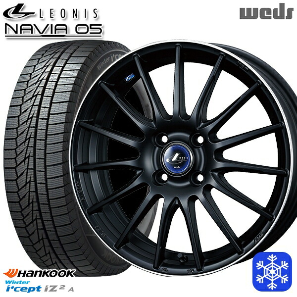 スタッドレスタイヤホイール4本セット 165/55R15 N-BOX タント 2025年製 HANKOOK ハンコック W626 Wedd ウェッズ レオニス ナヴィア05 MBP 15インチ 4.5J 4H100