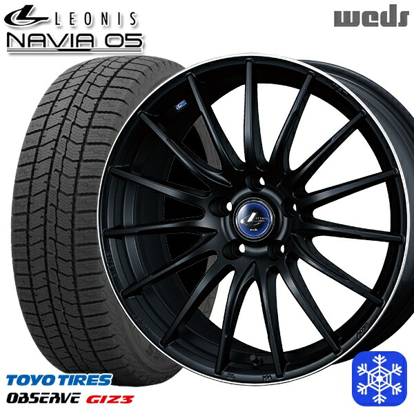 スタッドレスタイヤホイール4本セット 225/60R18 RAV4 NX 2024～2025年製 トーヨー オブザーブ ギズ3 Wedd ウェッズ レオニス ナヴィア05 MBP 18インチ 7.0J 5H114.3