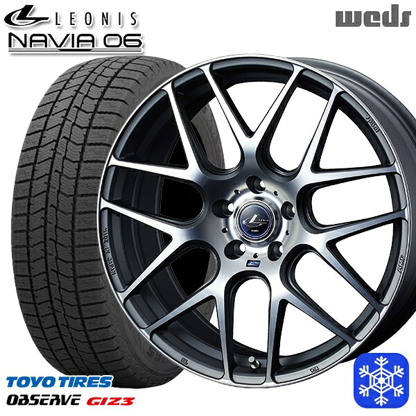 スタッドレスタイヤホイール4本セット 225/60R18 RAV4 NX 2024～2025年製 トーヨー オブザーブ ギズ3 Weds ウェッズ レオニス ナヴィア06 MGMC 18インチ 7.0J 5H114.3