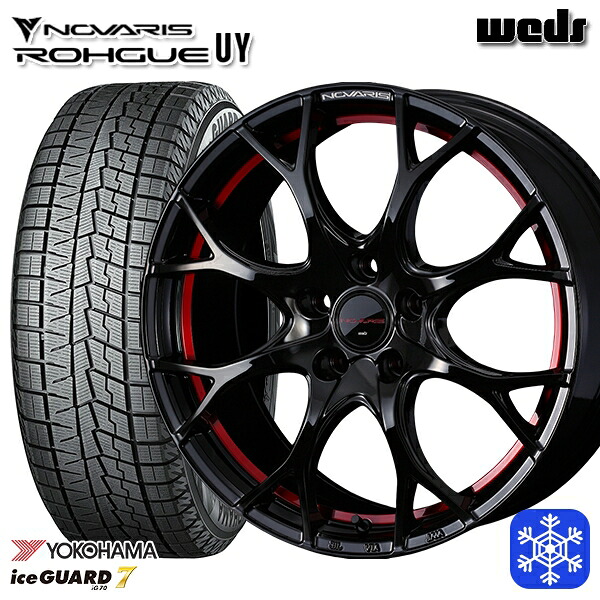 スタッドレスタイヤホイール4本セット 235/50R18 アルファード ヴァルファイア 数量限定 2022年製 ヨコハマアイスガード7 IG70 Weds ウェッズ ノヴァリス ローグ UY 18インチ 8.0J 5H114.3