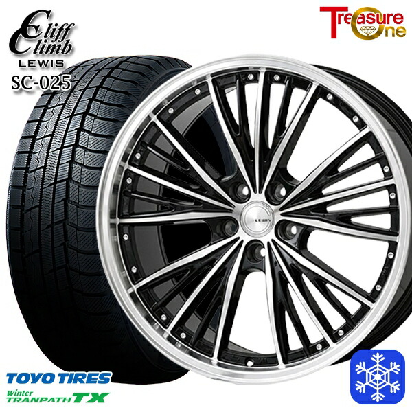 スタッドレスタイヤホイール4本セット 235/50R18 アルファード ヴァルファイア 2023～2024年製 トーヨー ウィンタートランパス TX トレジャーワン クリフクライムルイス SC025 18インチ 8.0J 5H114.3