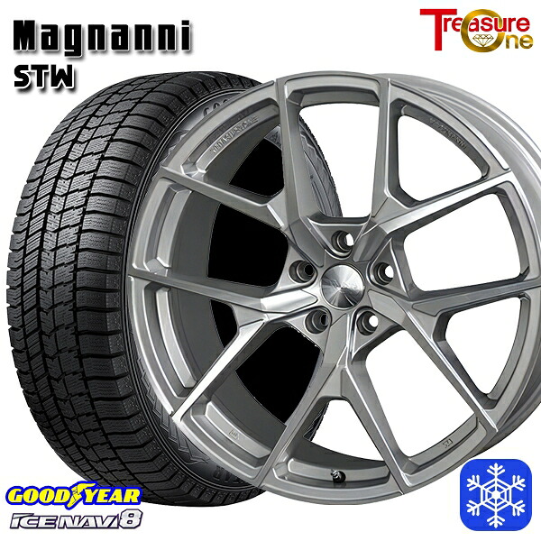 215/45R18 リーフ カムリ 2024～2025年製 グッドイヤー アイスナビ8 NAVI8 トレジャーワン マグナーニ STW SP 18インチ 7.5J 5H114.3 スタッドレスタイヤホイール4本セット｜タイヤホイール激安王国