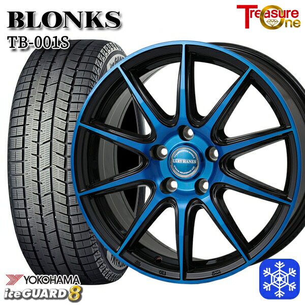 スタッドレスタイヤホイール4本セット 215/45R18 キックス マツダ3 2025年製 ヨコハマ アイスガード8 IG80 レジャーワン ブロンクス TB001S BP/ブルークリア 18インチ 7.0J 5H114.3