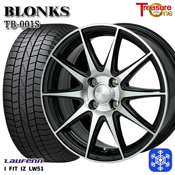 175/70R14 ヤリス ヴィッツ 2022年製 ラウフェン I FIT IZ LW51 トレジャーワン ブロンクス TB001S BP 14インチ 5.5J 4H100 スタッドレスタイヤホイール4本セット｜タイヤホイール激安王国