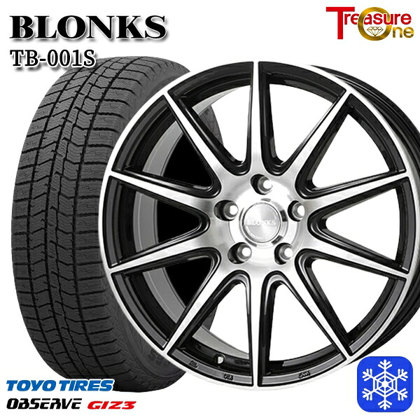 スタッドレスタイヤホイール4本セット 225/55R18 デリカD5 エクストレイル 2024～2025年製 トーヨー オブザーブ ギズ3 トレジャーワン ブロンクス TB001S BP 18インチ 8.0J 5H114.3 98,670円