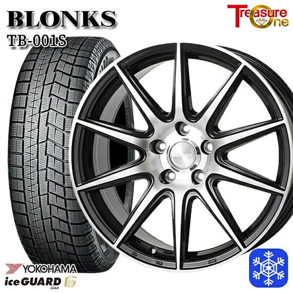 スタッドレスタイヤホイール4本セット 205/60R16 エスティマ マツダ3 2023～2024年製 ヨコハマ アイスガード IG60 トレジャーワン ブロンクス TB001S BP 16インチ 6.5J 5H114.3