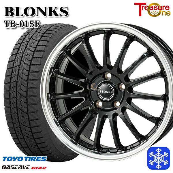 スタッドレスタイヤホイール4本セット 205/65R16 SH系フォレスター 2025年製 トーヨー オブザーブ ギズ2 トレジャーワン ブロンクス TB015F BK/RP 16インチ 6.5J 5H100