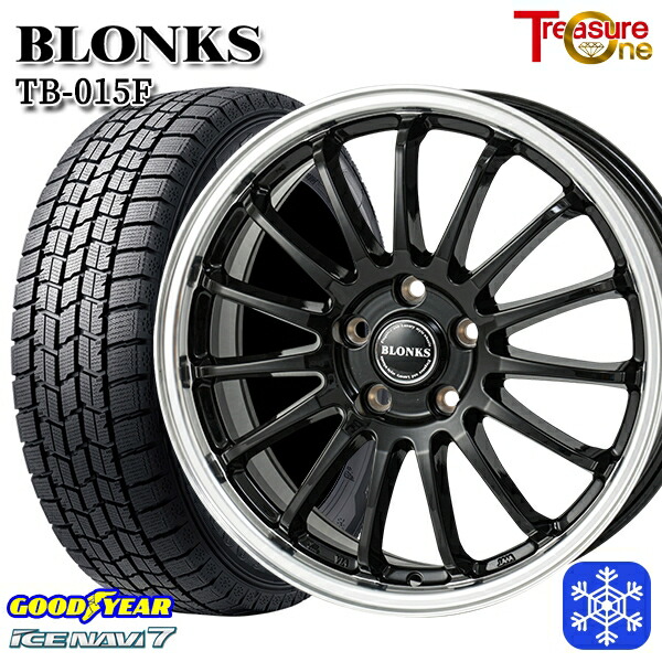 スタッドレスタイヤホイール4本セット 215/60R17 96Q アルファード ヴェルファイア 2024～2025年製 グッドイヤー アイスナビ7 NAVI7 トレジャーワン ブロンクス TB015F BK/RP 17インチ 7.0J 5H114.3