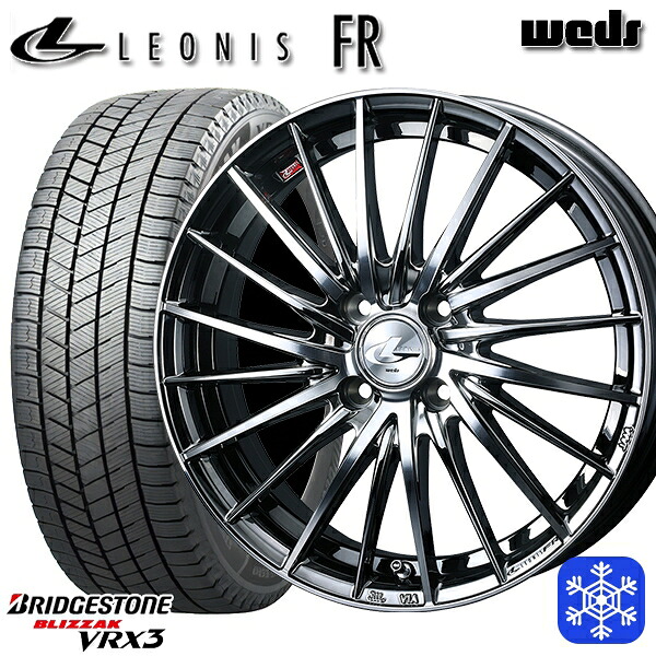 175/60R16 アクア クロスビー 2024～2025年製 ブリヂストン ブリザック VRX3 Weds ウェッズ レオニス FR BMCMC 16インチ 6.0J 4H100 スタッドレスタイヤホイール4本セット｜タイヤホイール激安王国