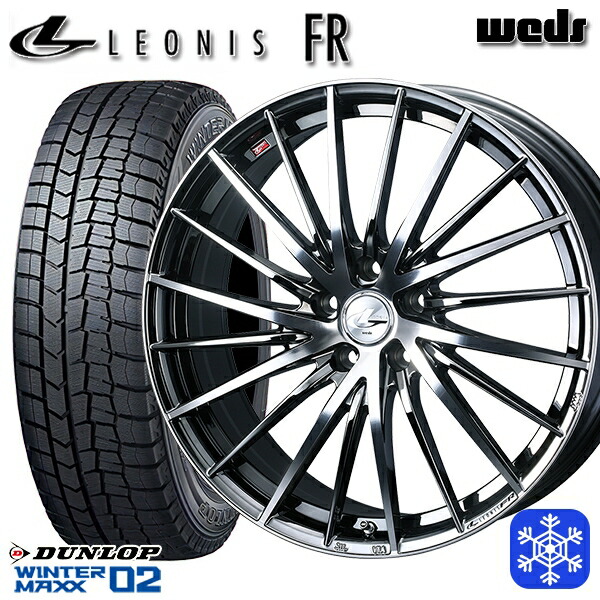 235/50R18 101T XL アルファード ヴァルファイア 2024～2025年製 ダンロップ ウィンターマックス WM02 ■ Weds ウェッズ レオニス FR BMCMC 18インチ 7.0J 5H114.3 スタッドレスタイヤホイール4本セット｜タイヤホイール激安王国
