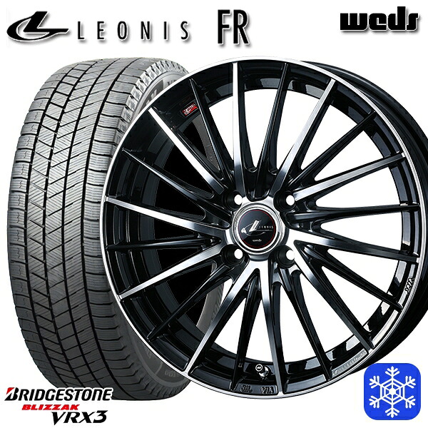 185/60R15 ヤリス ヴィッツ 2024~2025年製 ブリヂストン ブリザック VRX3 Weds ウェッズ レオニス FR PBMC 15インチ 5.5J 4H100 スタッドレスタイヤホイール4本セット|タイヤホイール激安王国