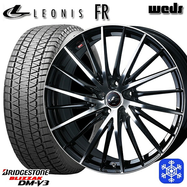 スタッドレスタイヤホイール4本セット 215/70R16 100Q デリカD5 2024～2025年製 ブリヂストン ブリザック DMV3 Weds ウェッズ レオニス FR PBMC 16インチ 6.5J 5H114.3 114.3