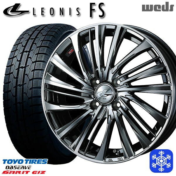 スタッドレスタイヤホイール4本セット 195/55R16 カローラ フィット 2023年製 トーヨー ガリット ギズ Weds ウェッズ レオニス FS BMCMC 16インチ 6.0J 4H100