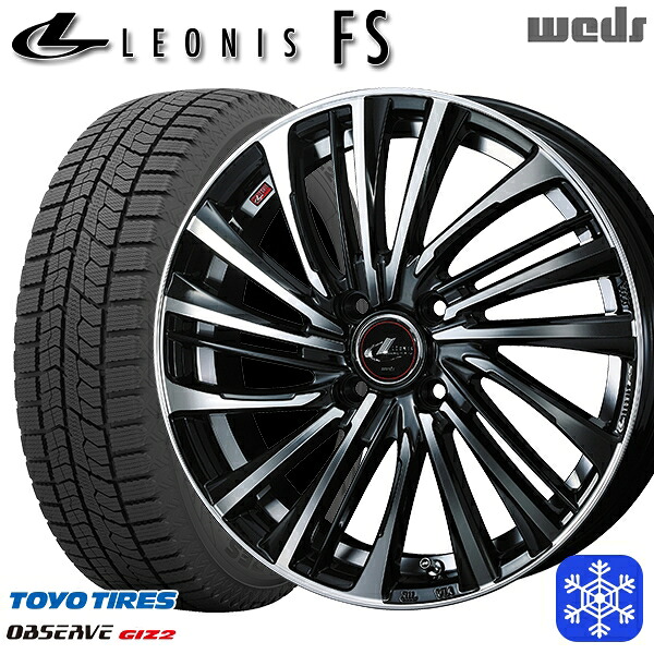スタッドレスタイヤホイール4本セット 175/65R14 ヴィッツ デミオ 2023～2024年製 トーヨー オブザーブ ギズ2 Weds ウェッズ レオニス FS PBMC 14インチ 5.5J 4H100